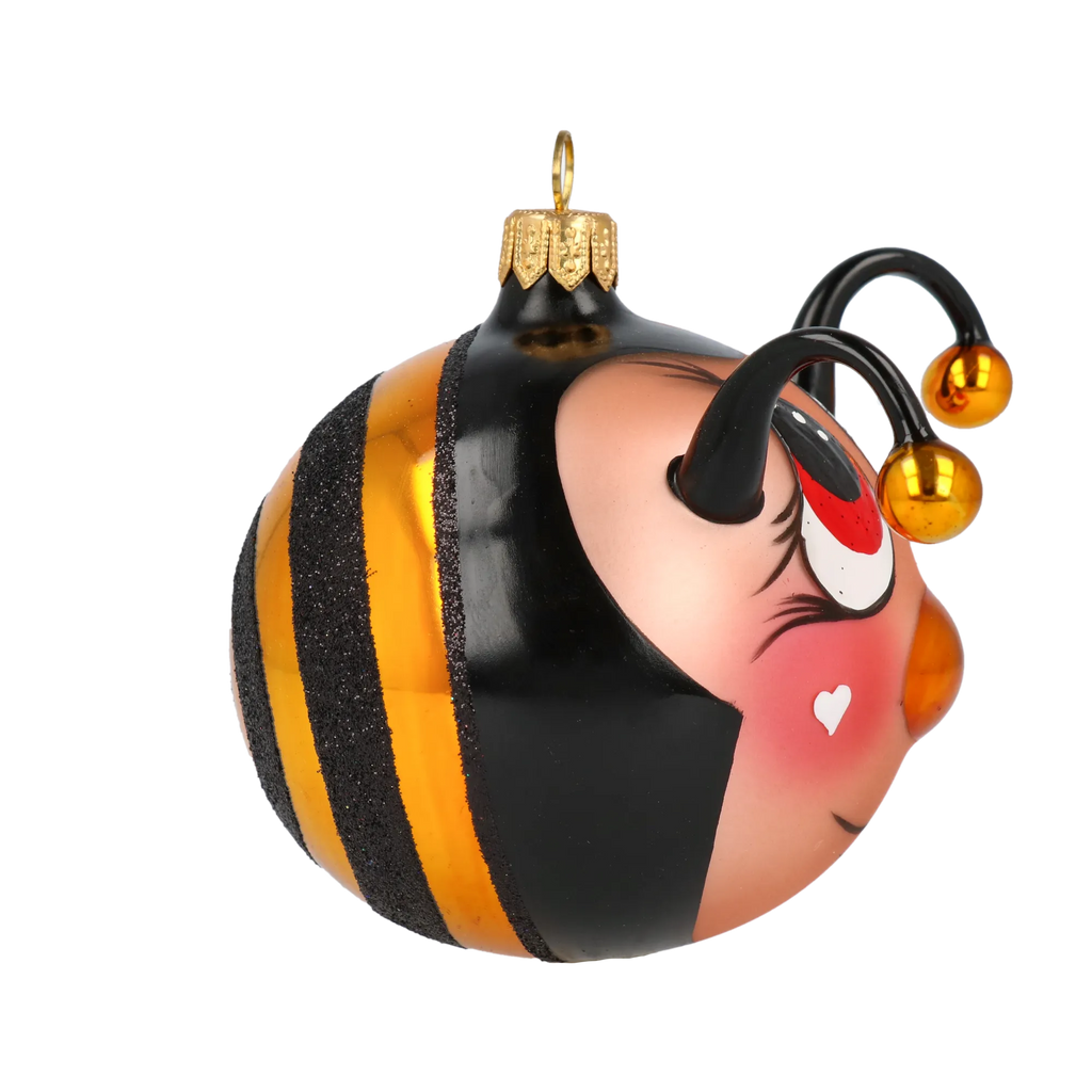 Bashful Heart Beetle | Hand-Painted Glass Ornament | Blubom 2020-110
