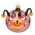Załaduj obraz do przeglądarki galerii, Happy Bee. Handmade Glass Christmas ornament. 2020-110
