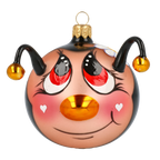 Bashful Heart Beetle | Hand-Painted Glass Ornament | Blubom 2020-110