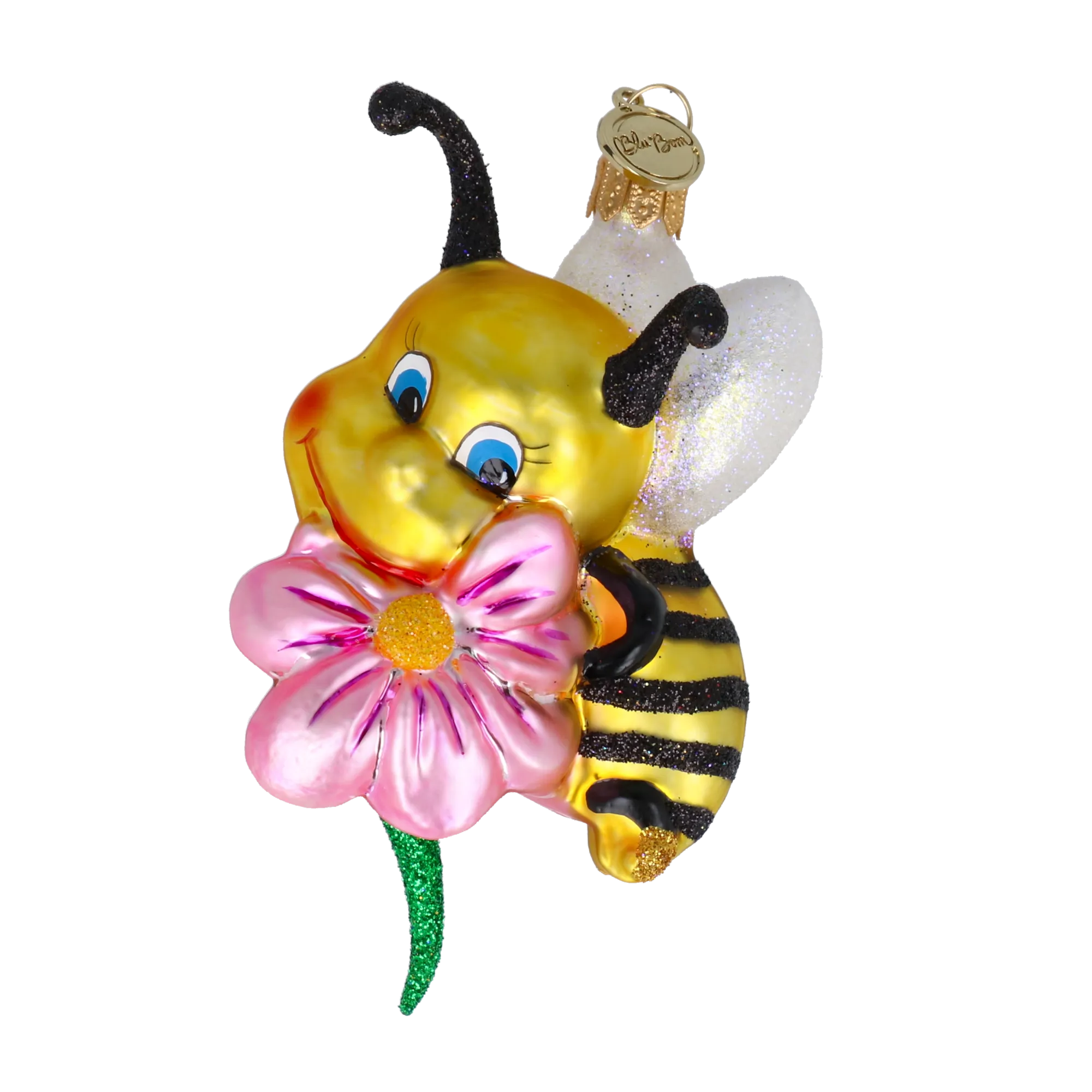 Honeybee Blossom Handmade Glass Christmas ornament bee 2020-112