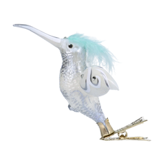 Hovering Hummingbird in Pearl & Seafoam