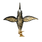 Sovereign Midnight Wing | Hand-Painted Glass Ornament | Blubom 2020-128