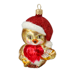 Redbreast Chorister | Hand-Painted Glass Ornament | Blubom 2020-148