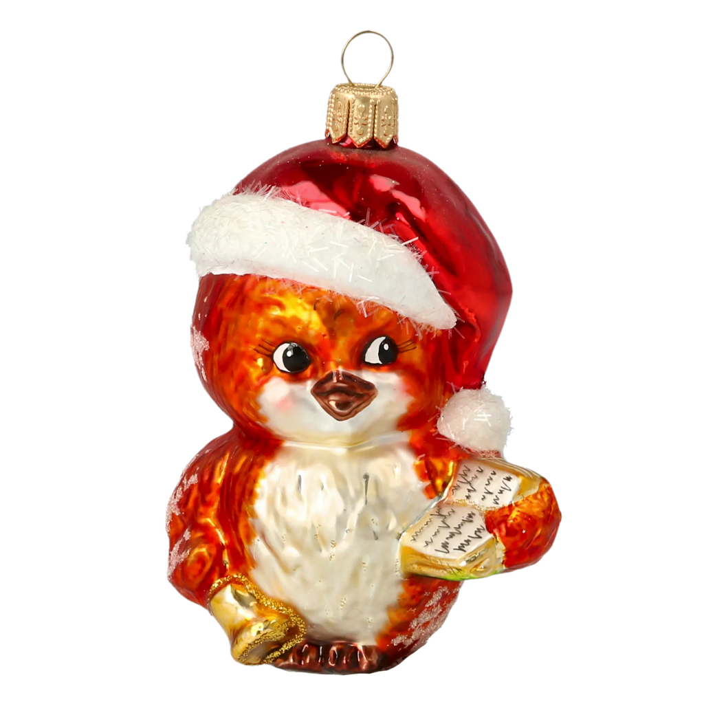 Scarlet Chorister | Hand-Painted Glass Ornament | Blubom 2020-149