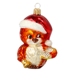 Scarlet Chorister | Hand-Painted Glass Ornament | Blubom 2020-149