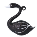 Sovereign Midnight Swan | Hand-Painted Glass Ornament | Blubom 2020-151