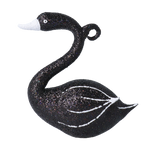 Sovereign Midnight Swan | Hand-Painted Glass Ornament | Blubom 2020-151