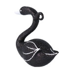 Sovereign Midnight Swan | Hand-Painted Glass Ornament | Blubom 2020-151