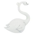 Serene Silver Swan | Hand-Painted Glass Ornament | Blubom 2020-152