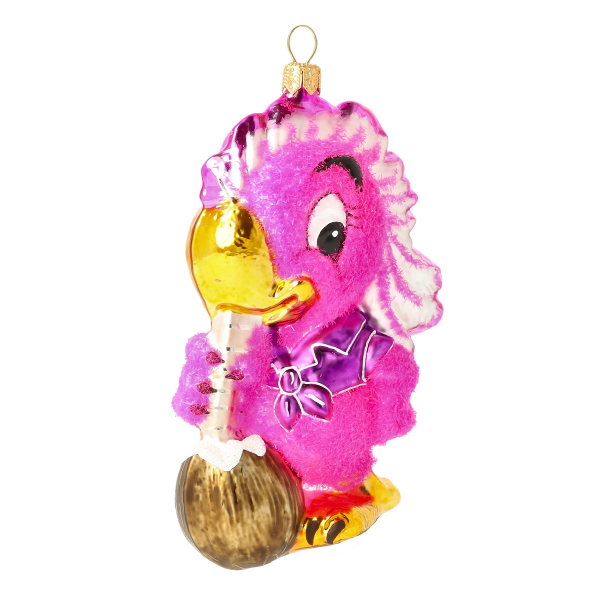 Dapper Island Socialite | Hand-Painted Glass Ornament | Blubom 2020-158