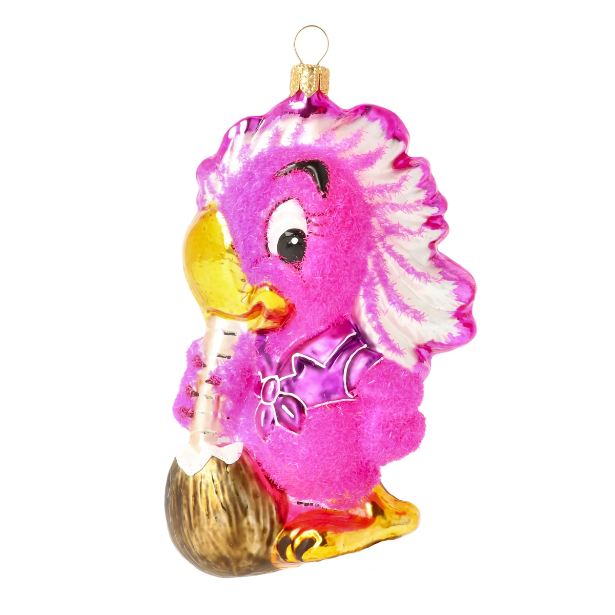 Dapper Island Socialite | Hand-Painted Glass Ornament | Blubom 2020-158
