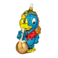Courtly Cobalt Troubadour | Hand-Painted Glass Ornament | Blubom 2020-159