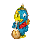Courtly Cobalt Troubadour | Hand-Painted Glass Ornament | Blubom 2020-159
