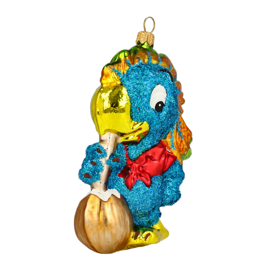 Azure Serenade Parrot Premium christmas glass ornament 2020-159