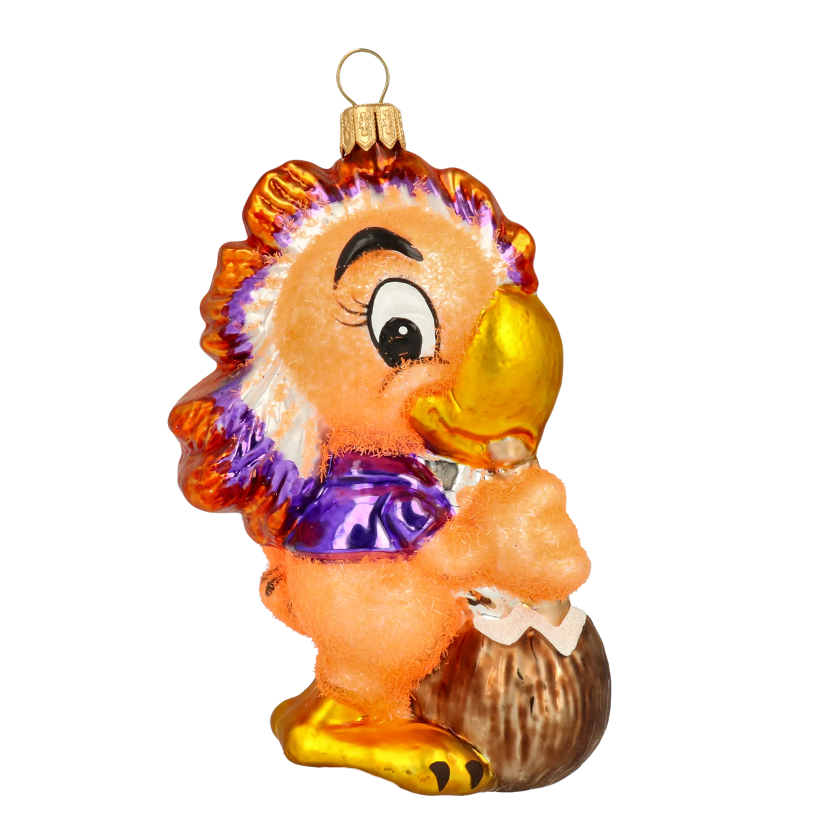 Inquisitive Island Voyager | Hand-Painted Glass Ornament | Blubom 2020-161