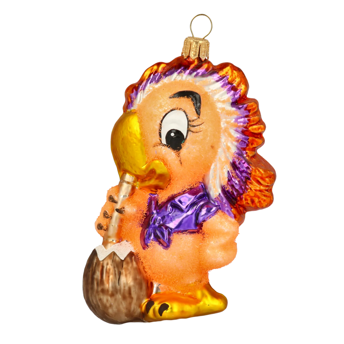 Inquisitive Island Voyager | Hand-Painted Glass Ornament | Blubom 2020-161