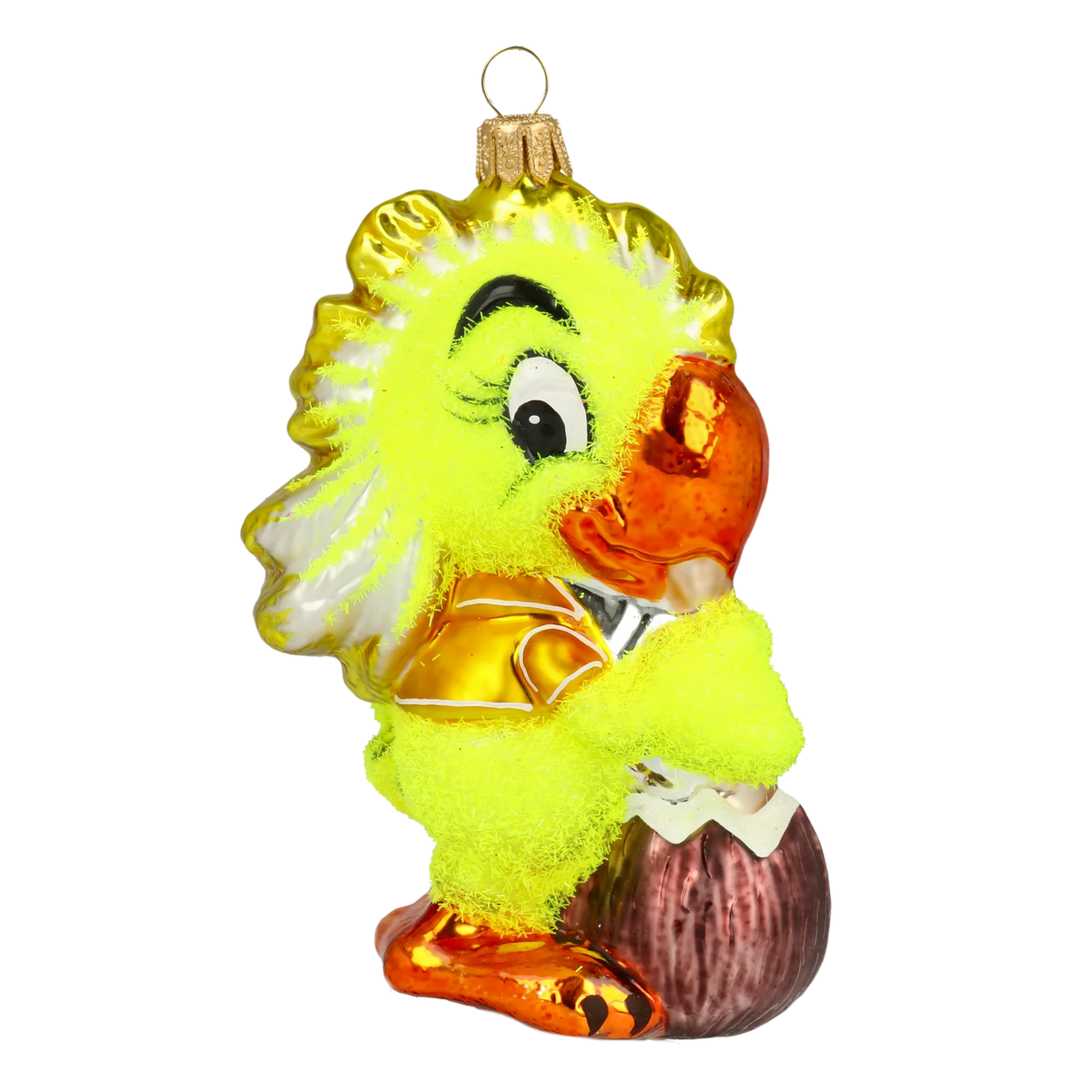 Inquisitive Island Forager | Hand-Painted Glass Ornament | Blubom 2020-163