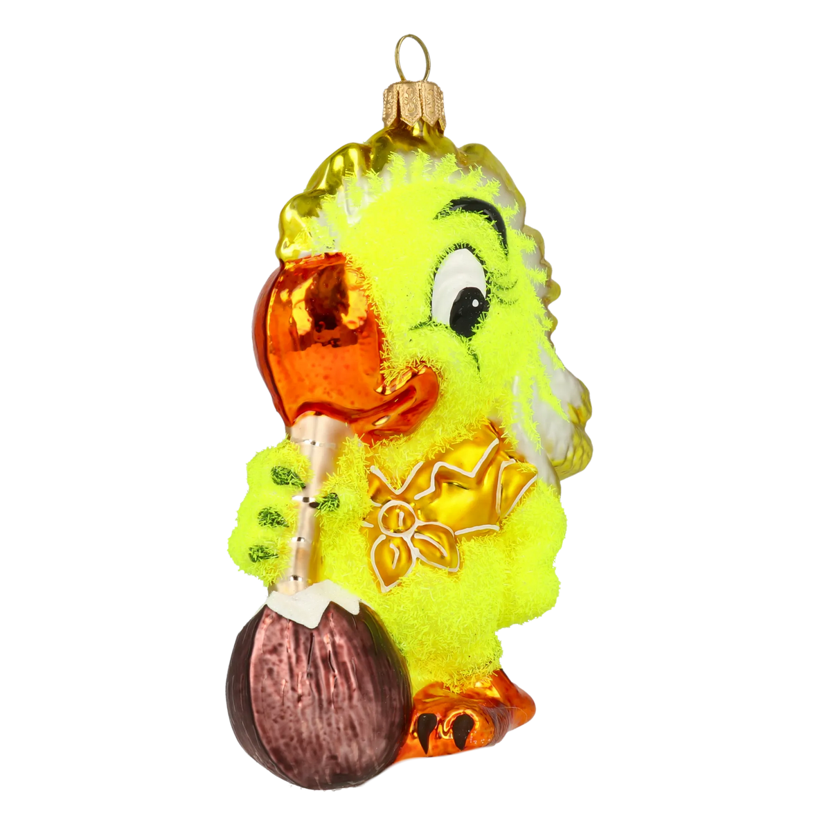 Inquisitive Island Forager | Hand-Painted Glass Ornament | Blubom 2020-163