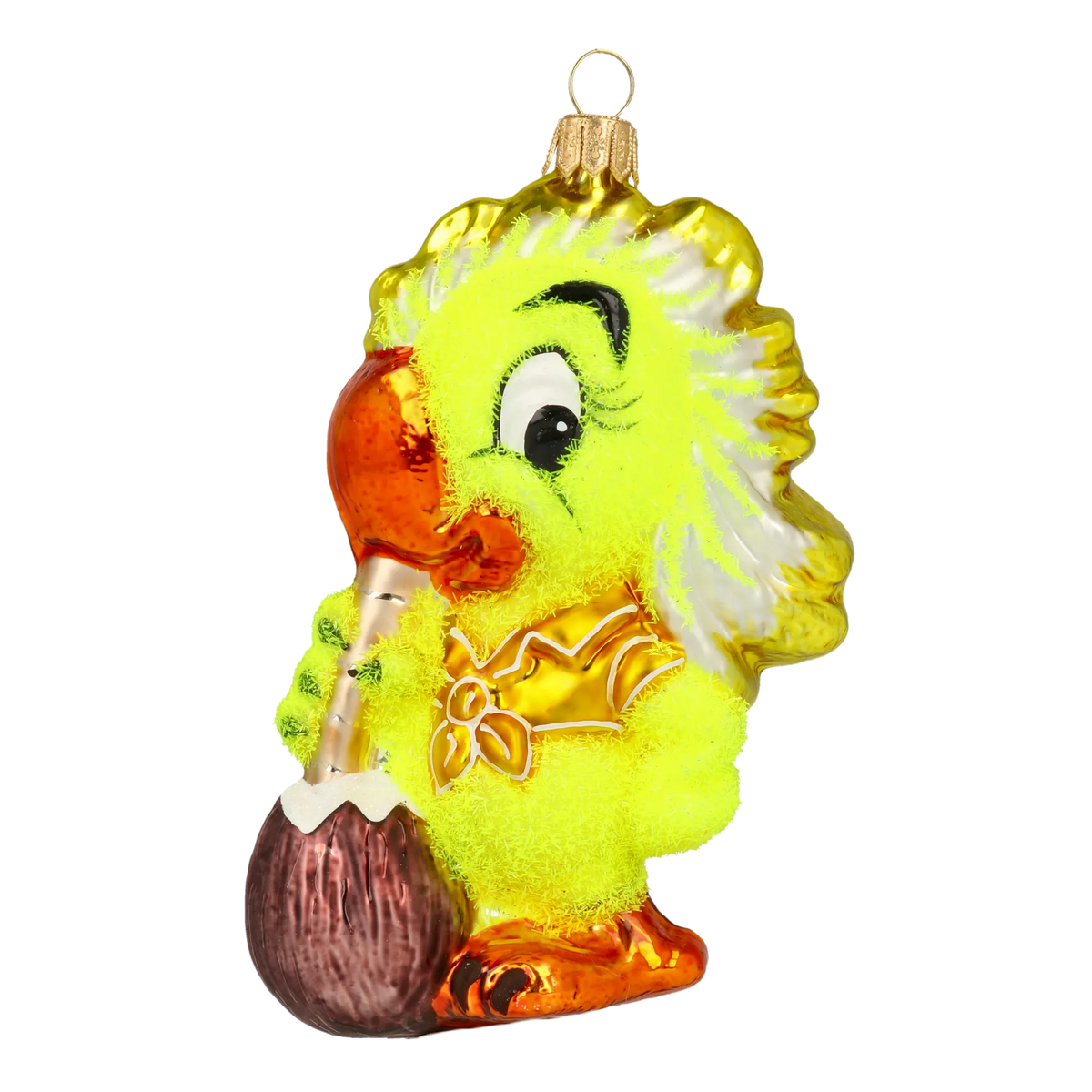 Inquisitive Island Forager | Hand-Painted Glass Ornament | Blubom 2020-163