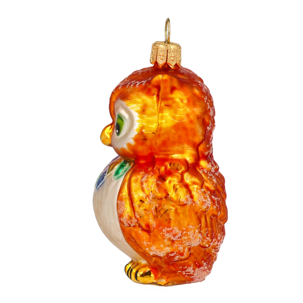Vigilant Amber Sage | Hand-Painted Glass Ornament | Blubom 2020-165