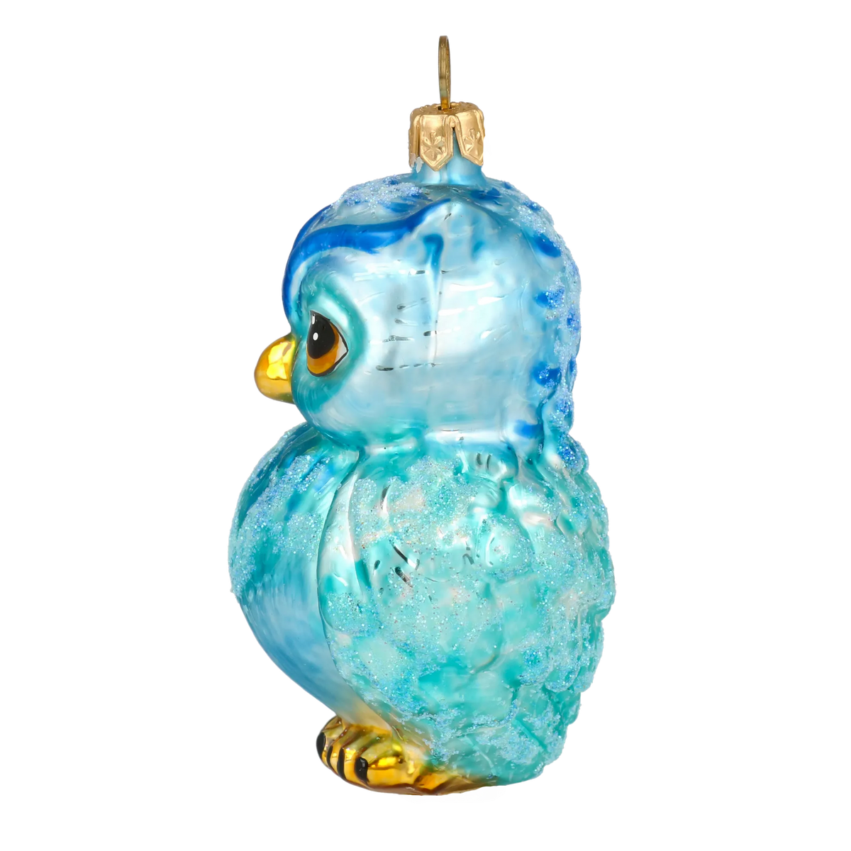 Vigilant Azure Sentinel | Hand-Painted Glass Ornament | Blubom 2020-166