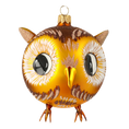 Load image into Gallery viewer, Forest Owl. Handmade Glass Christmas ornament. 2020-169
