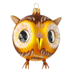 Vigilant Fledgling | Hand-Painted Glass Ornament | Blubom 2020-169