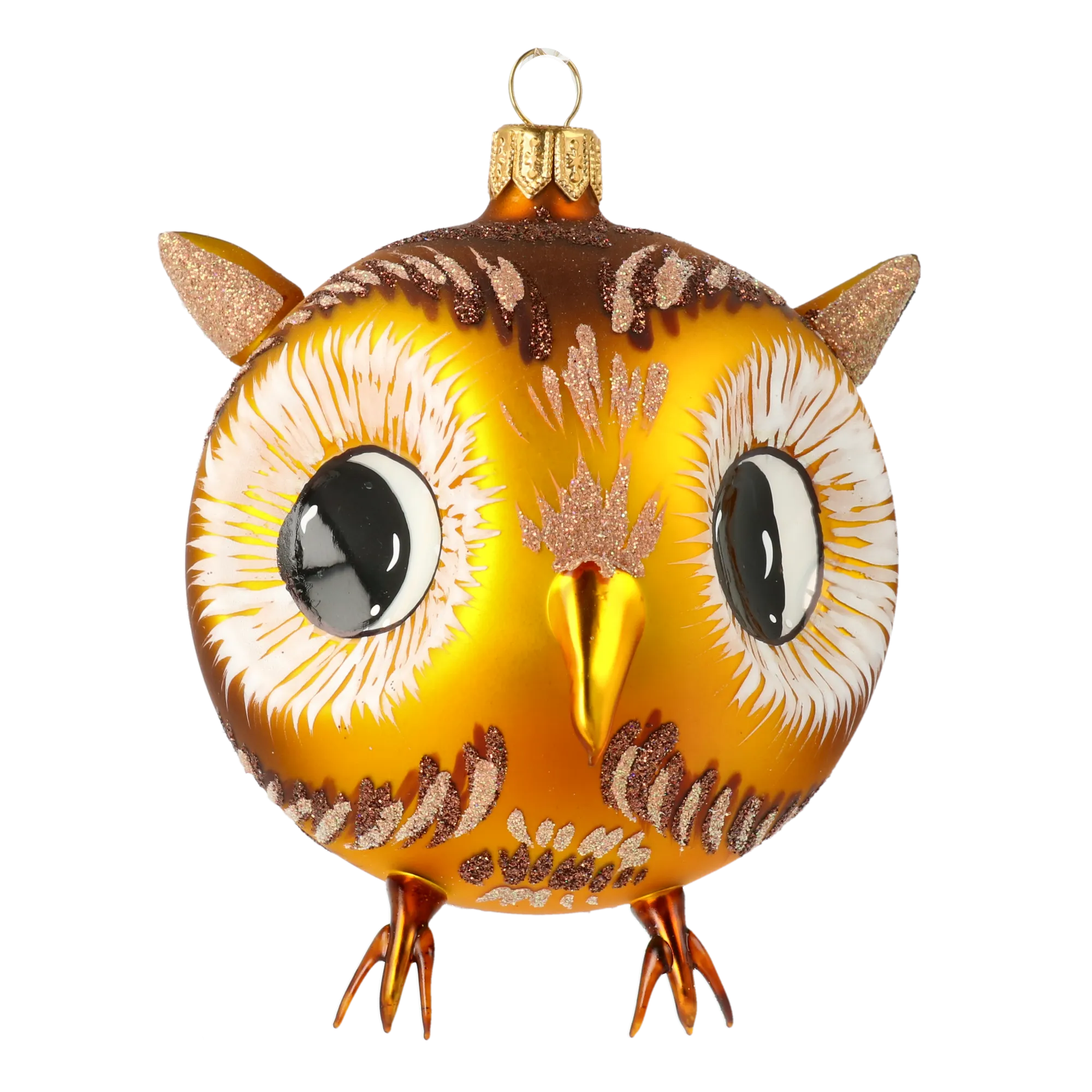 Forest Owl. Handmade Glass Christmas ornament. 2020-169