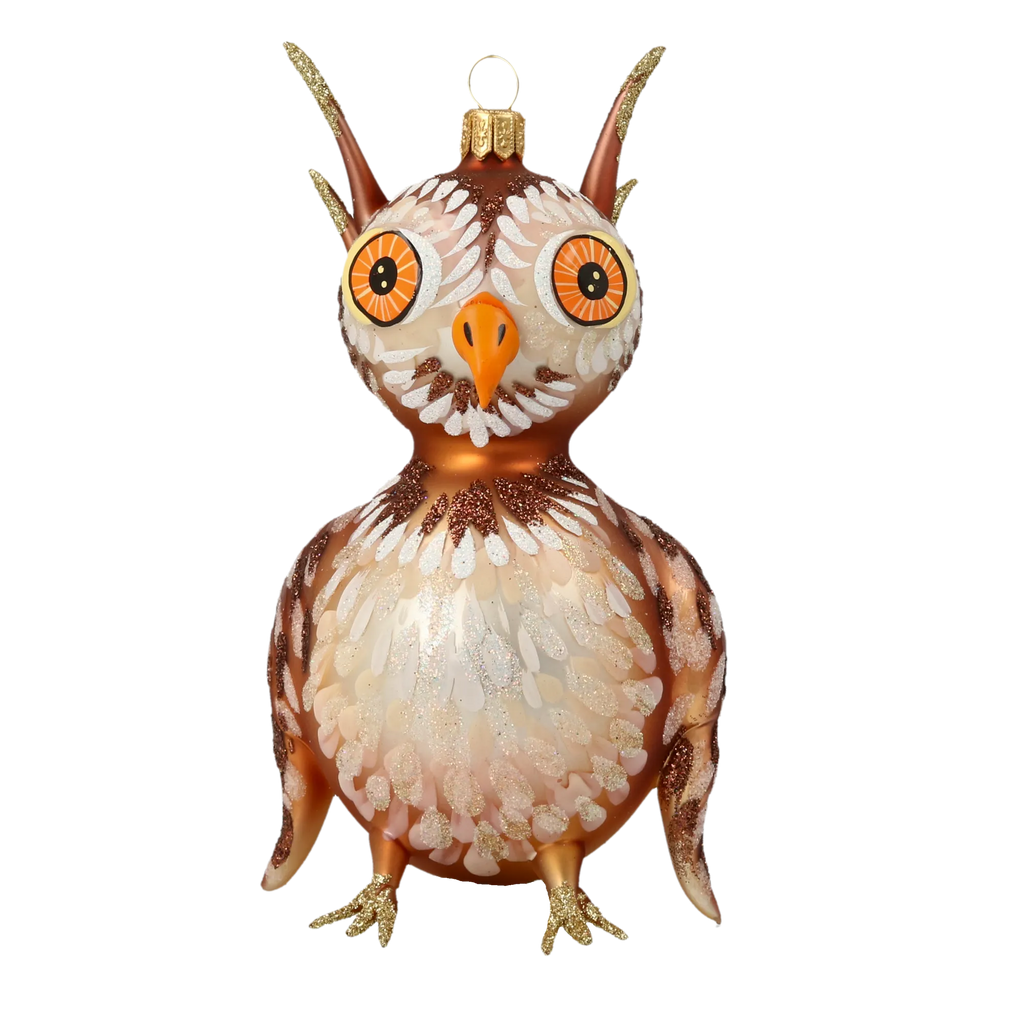 Astute Amber Sovereign | Hand-Painted Glass Ornament | Blubom 2020-170