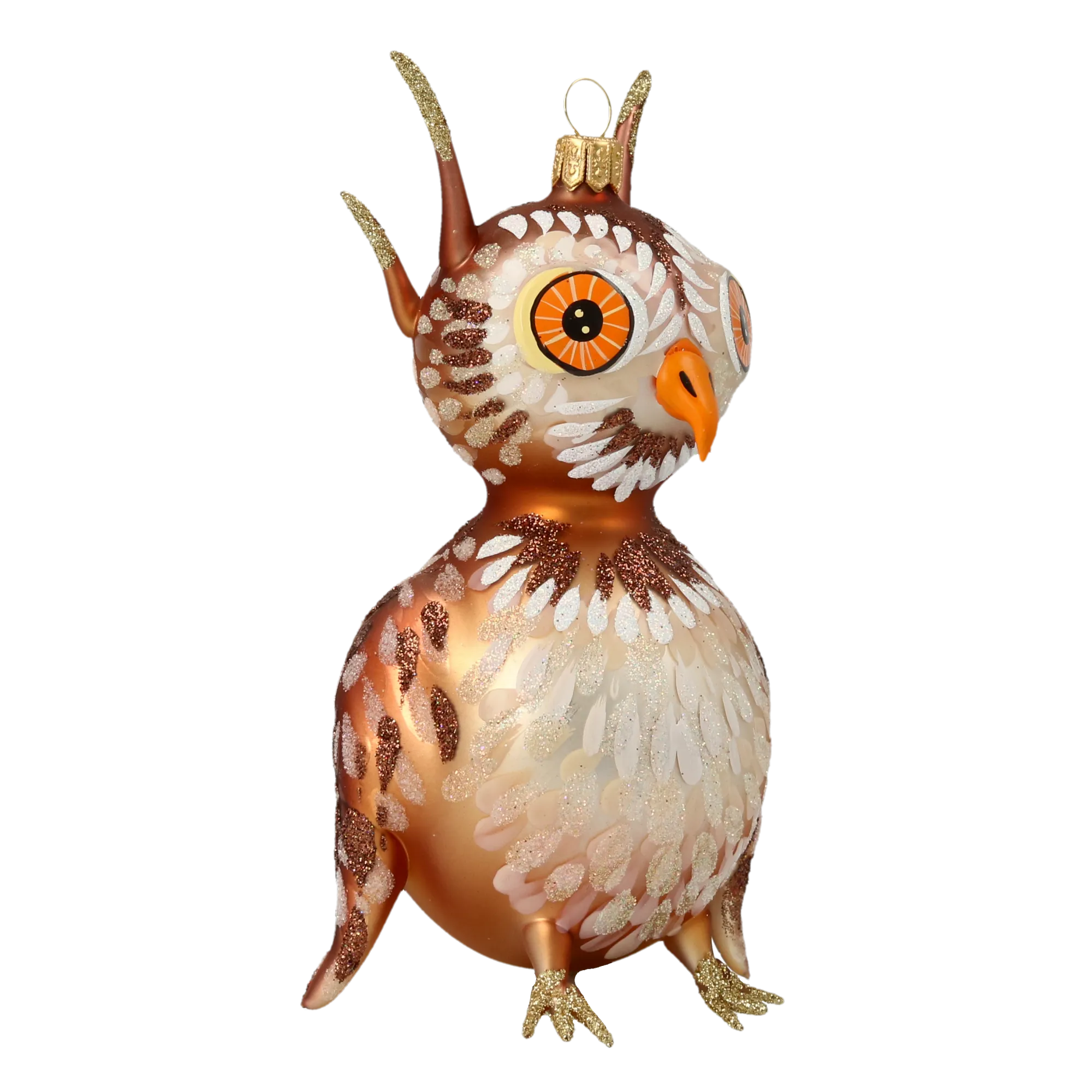 Astute Amber Sovereign | Hand-Painted Glass Ornament | Blubom 2020-170