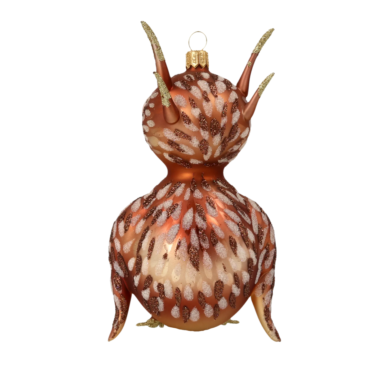 Astute Amber Sovereign | Hand-Painted Glass Ornament | Blubom 2020-170