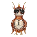 Load image into Gallery viewer, Wise Owl. Handmade Glass Christmas ornament. 2020-171
