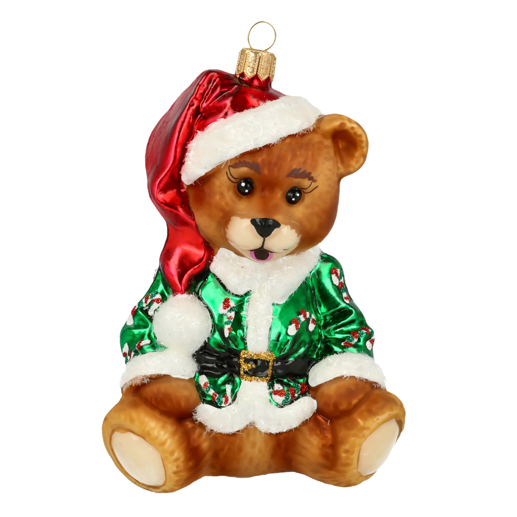 Earnest Velvet Cub | Hand-Painted Glass Ornament | Blubom 2020-197