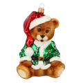 Earnest Velvet Cub | Hand-Painted Glass Ornament | Blubom 2020-197