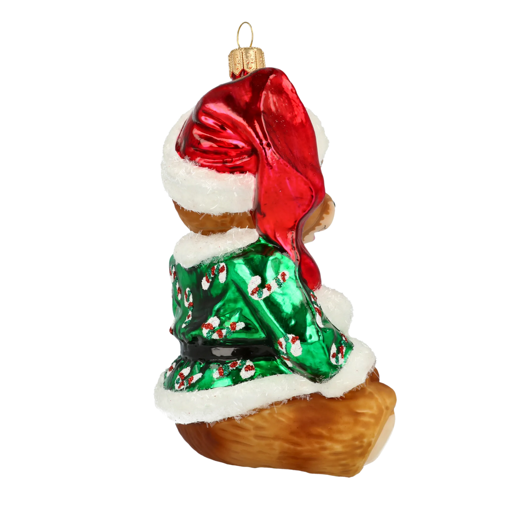 Earnest Velvet Cub | Hand-Painted Glass Ornament | Blubom 2020-197