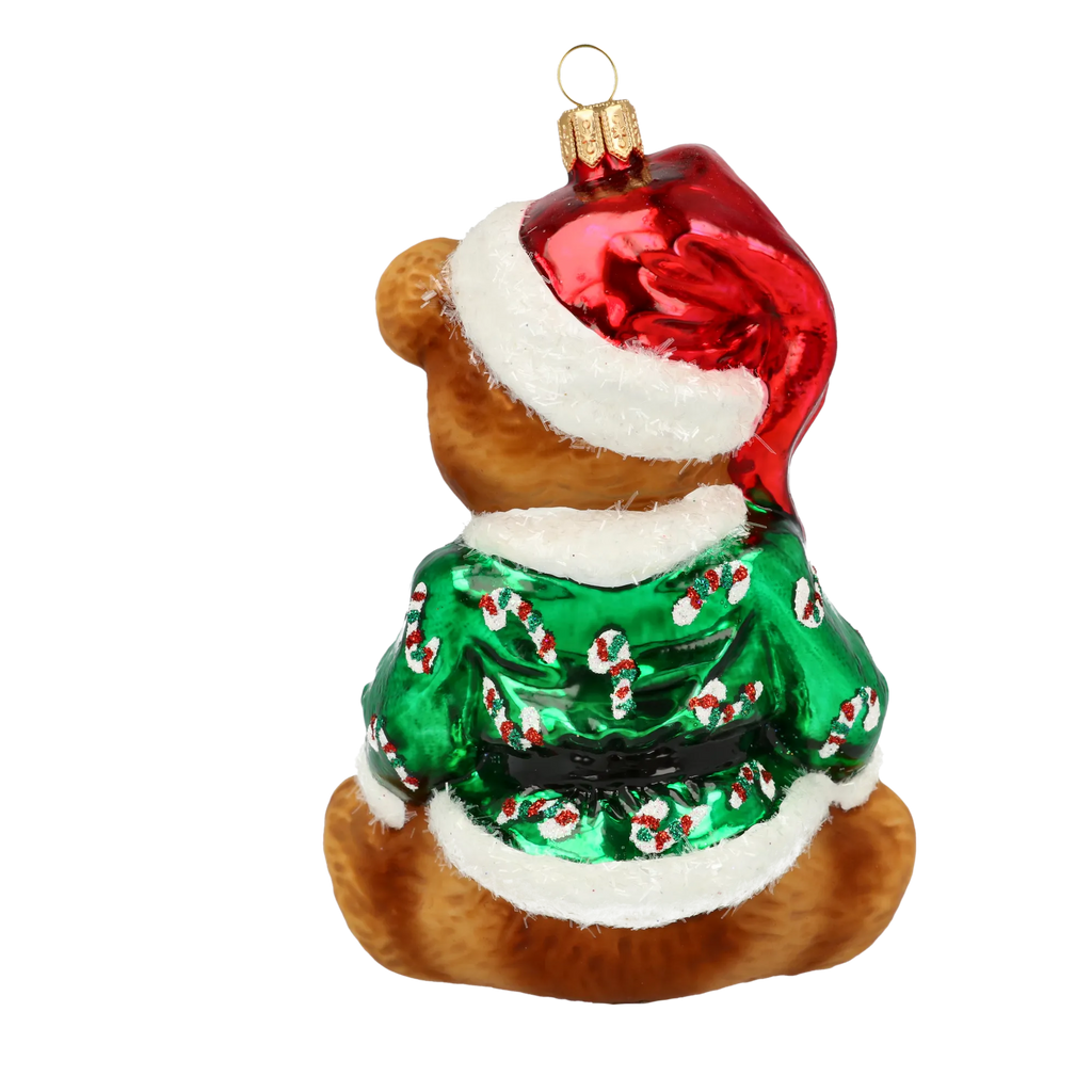 Earnest Velvet Cub | Hand-Painted Glass Ornament | Blubom 2020-197