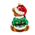 Earnest Velvet Cub | Hand-Painted Glass Ornament | Blubom 2020-197