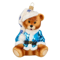 Dapper Azure Cub | Hand-Painted Glass Ornament | Blubom 2020-198