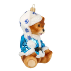 Dapper Azure Cub | Hand-Painted Glass Ornament | Blubom 2020-198