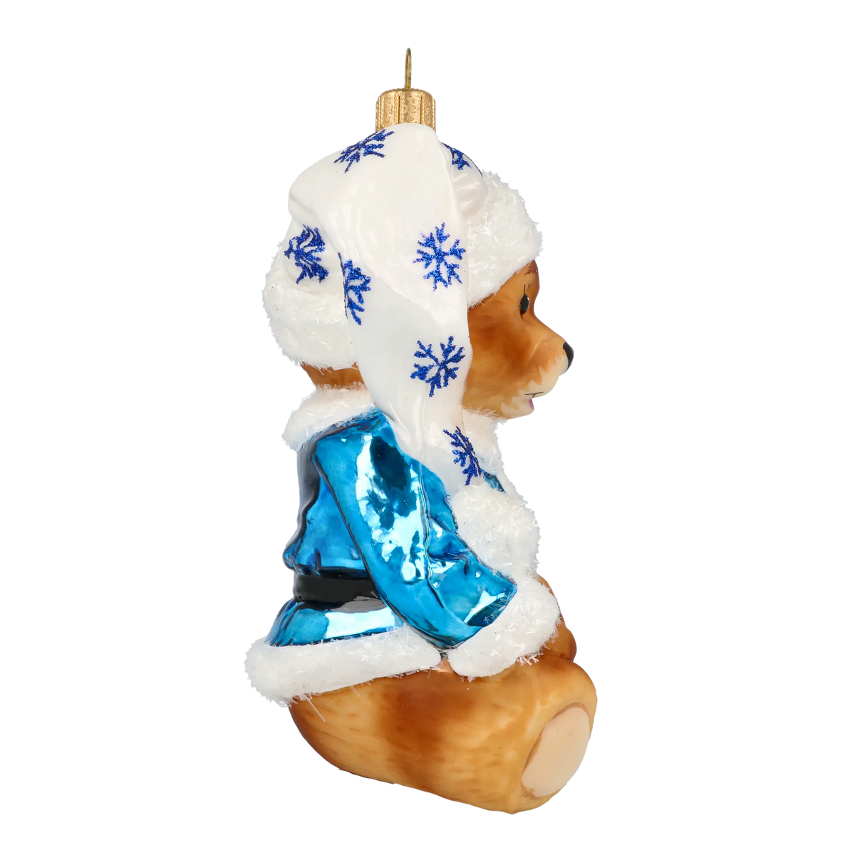 Dapper Azure Cub | Hand-Painted Glass Ornament | Blubom 2020-198