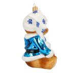 Dapper Azure Cub | Hand-Painted Glass Ornament | Blubom 2020-198