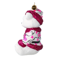 Load image into Gallery viewer, Sweetheart Bear Handmade Glass Christmas ornament.
