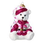 Blushing Heart Cub | Hand-Painted Glass Ornament | Blubom 2020-199