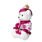 Blushing Heart Cub | Hand-Painted Glass Ornament | Blubom 2020-199
