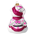 Load image into Gallery viewer, Sweetheart Bear Handmade Glass Christmas ornament. 2020-199
