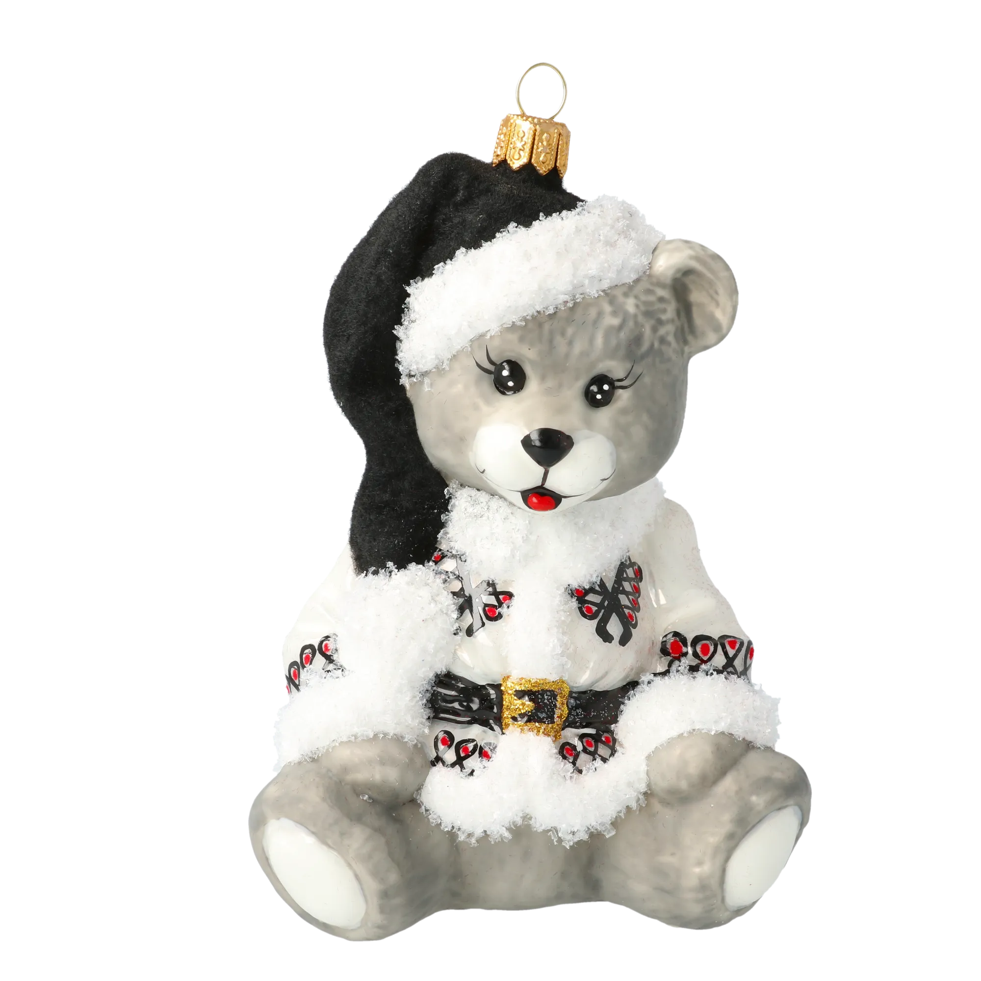 Serene Shadow Cub | Hand-Painted Glass Ornament | Blubom 2020-200
