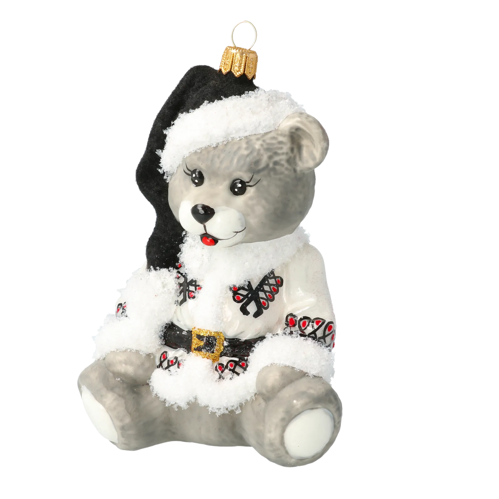 Serene Shadow Cub | Hand-Painted Glass Ornament | Blubom 2020-200
