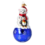Tender Arctic Kinship | Hand-Painted Glass Ornament | Blubom 2020-218