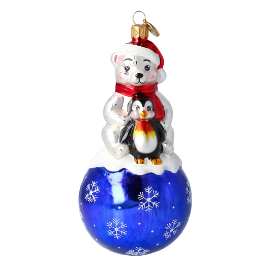 Midnight Blue Arctic Friends Premium christmas glass ornament 2020-218