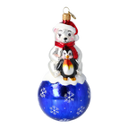 Tender Arctic Kinship | Hand-Painted Glass Ornament | Blubom 2020-218